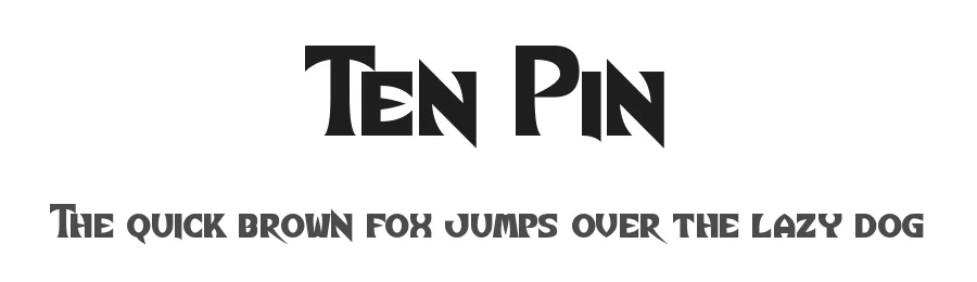 Ten Pin by Allison JJ — Display Font