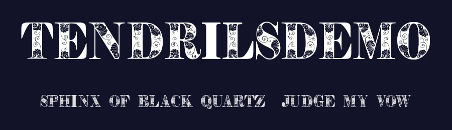 TendrilsDemo — Display Font — thumbnail 2
