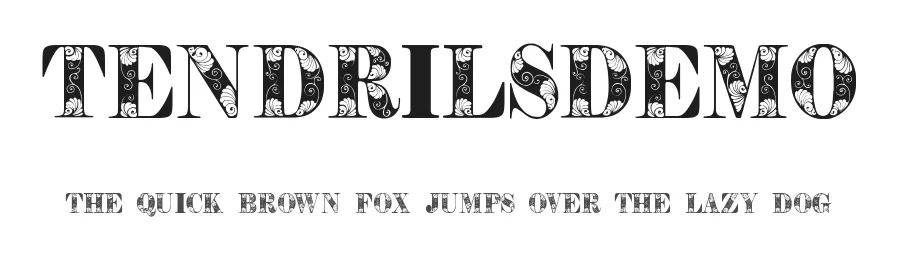 TendrilsDemo — Display Font