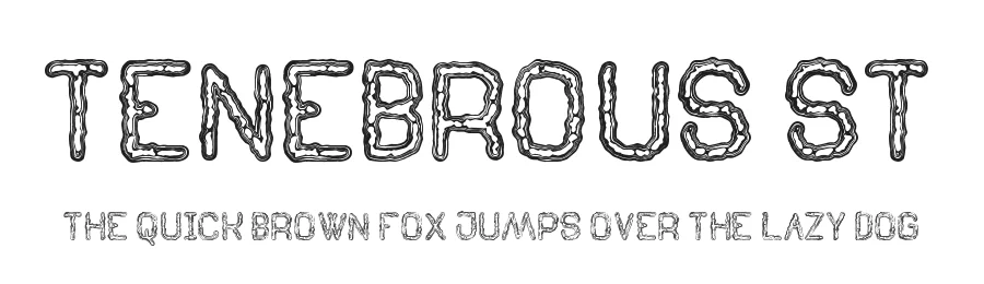 Tenebrous St by This font is an original work of southype dot com — Display Font