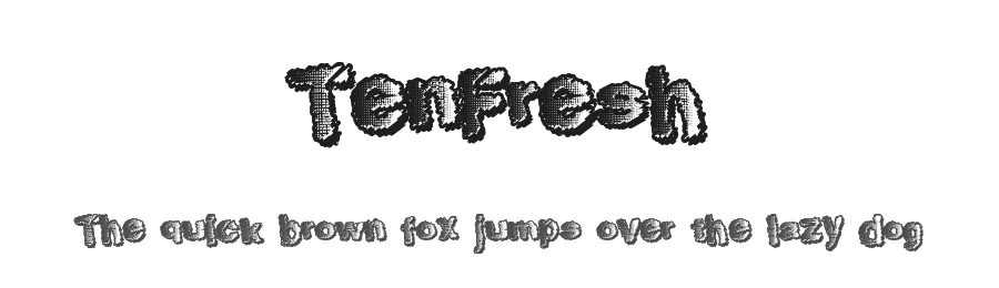 TenFresh by Xerographer Fonts Max Infeld — Display Font