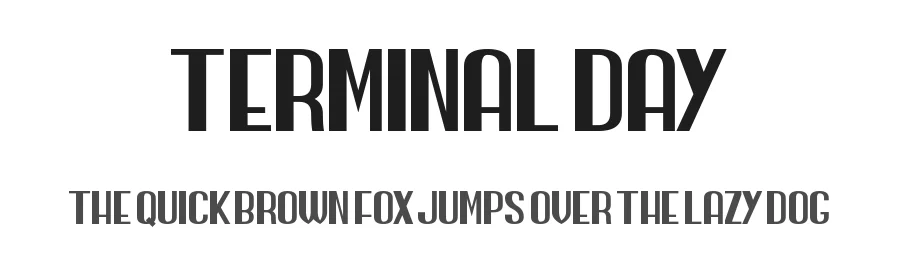 Terminal Day by Allison James — Display Font