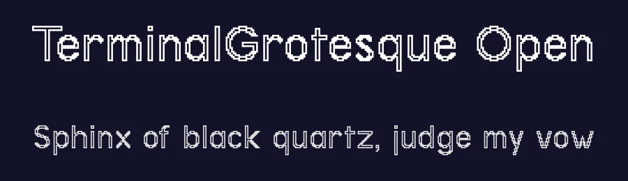 TerminalGrotesque Open by Jérémy Landes Nones — Display Font — thumbnail 2
