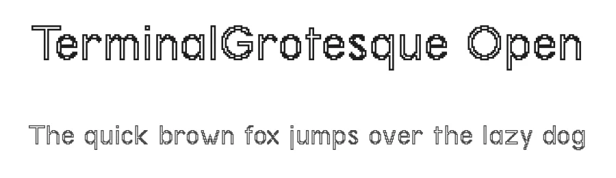 TerminalGrotesque Open by Jérémy Landes Nones — Display Font