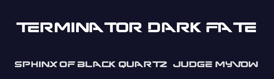 Terminator Dark Fate — Display Font — thumbnail 2