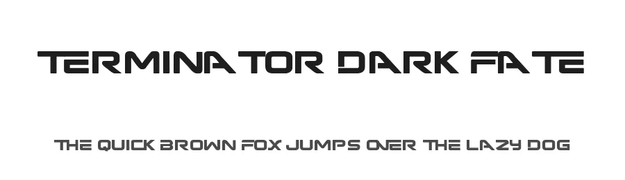 Terminator Dark Fate — Display Font