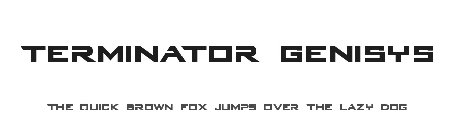 Terminator Genisys by HackFonts — Display Font