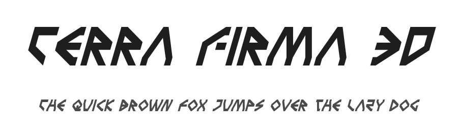 Terra Firma 3D by Daniel Zadorozny — Display Font