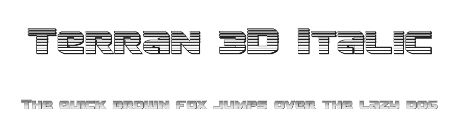 Terran 3D Italic by Daniel Zadorozny — Display Font
