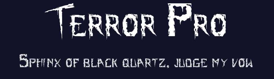Terror Pro — Display Font — thumbnail 2