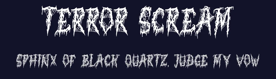 Terror Scream by Denden Supriatna — Display Font — thumbnail 2