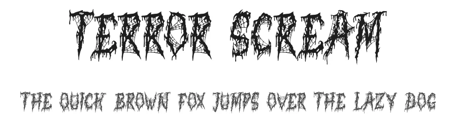 Terror Scream by Denden Supriatna — Display Font