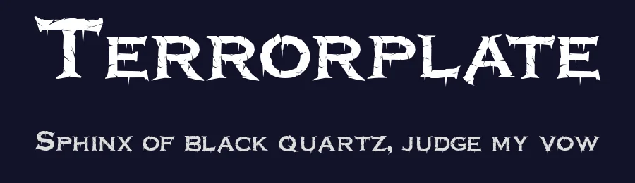 Terrorplate by Juan Rubio — Display Font — thumbnail 2