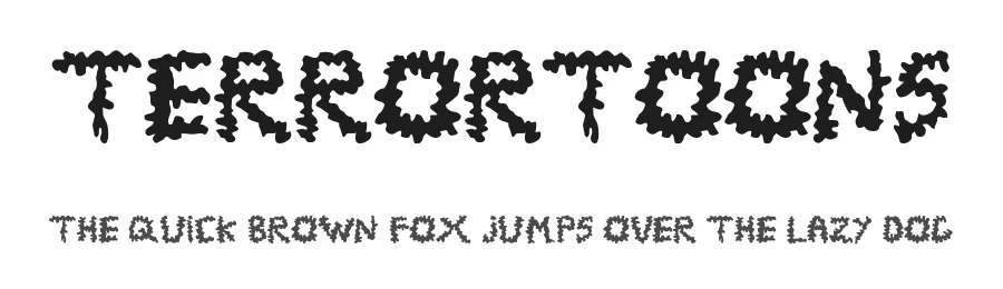 TerrorToons by Woodcutter Manero — Display Font