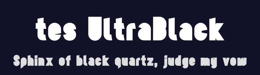 tes UltraBlack by thibault dietlin — Display Font — thumbnail 2