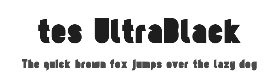 tes UltraBlack by thibault dietlin — Display Font