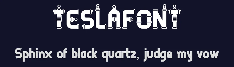 TESLAFONT — Display Font — thumbnail 2