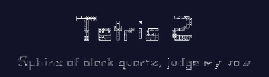Tetris 2 by Ernie Powell — Display Font — thumbnail 2