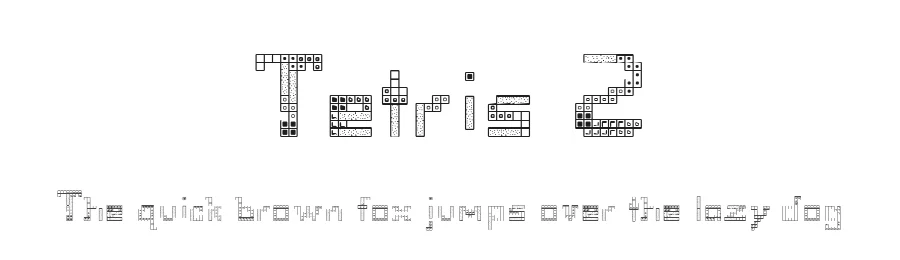 Tetris 2 by Ernie Powell — Display Font