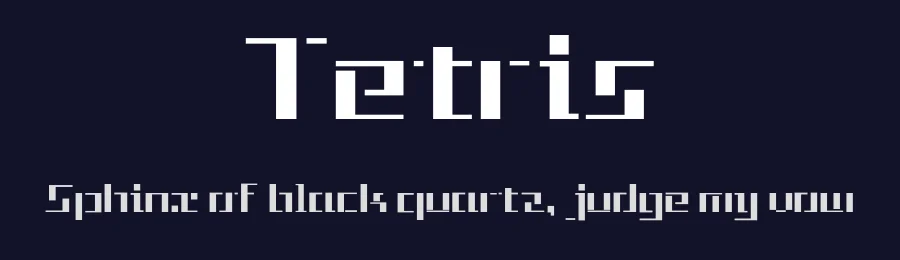 Tetris by Robert Slimbach and Carol Twombly — Display Font — thumbnail 2