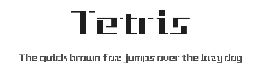 Tetris by Robert Slimbach and Carol Twombly — Display Font