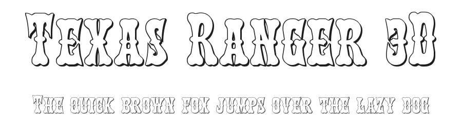Texas Ranger 3D by Daniel Zadorozny — Display Font