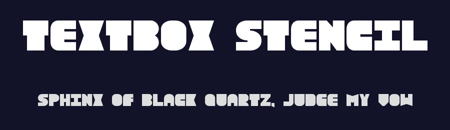 TextBox Stencil by M?rcio Duarte — Display Font — thumbnail 2