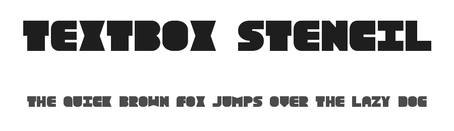TextBox Stencil by M?rcio Duarte — Display Font