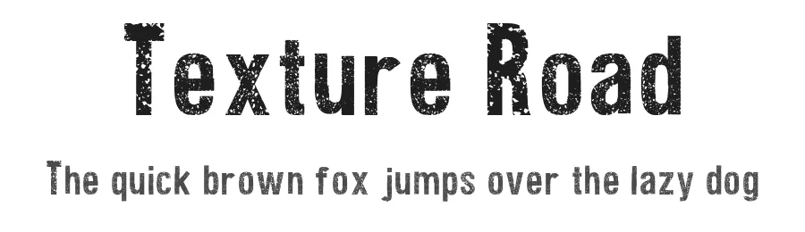 Texture Road — Display Font