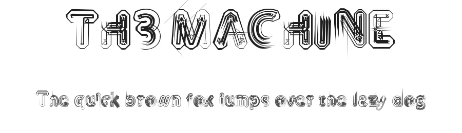 TH3 MACHINE — Display Font