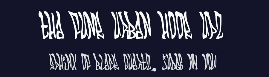 THA FUNK URBAN HOOK UPZ by ANWAR IBRAHIM - URBAN HOOKUPZ — Display Font — thumbnail 2