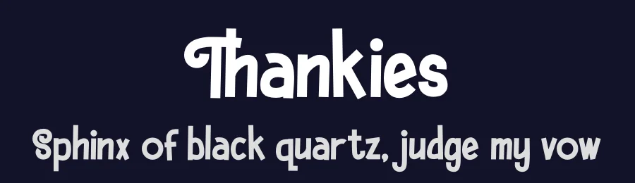 Thankies — Display Font — thumbnail 2