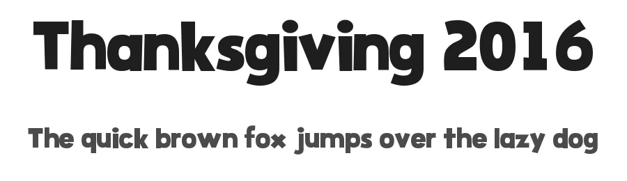 Thanksgiving 2016 by Dan P. Lyons (D-Lyons Design) — Display Font