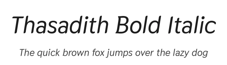 Thasadith Bold Italic by Cadson Demak Co.,Ltd. — Display Font