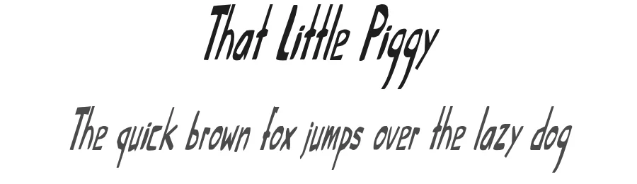 That Little Piggy by David Kerkhoff — Display Font