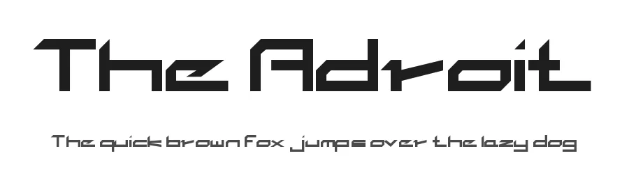 The Adroit — Display Font