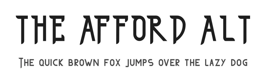 THE AFFORD ALT by Ega — Display Font