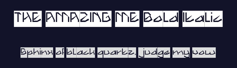 THE AMAZING ME Bold Italic by http://www.dafont.com/wino-s-kadir.d2209 — Display Font — thumbnail 2