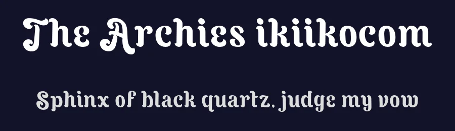 The Archies ikiikocom by ikiiko — Display Font — thumbnail 2