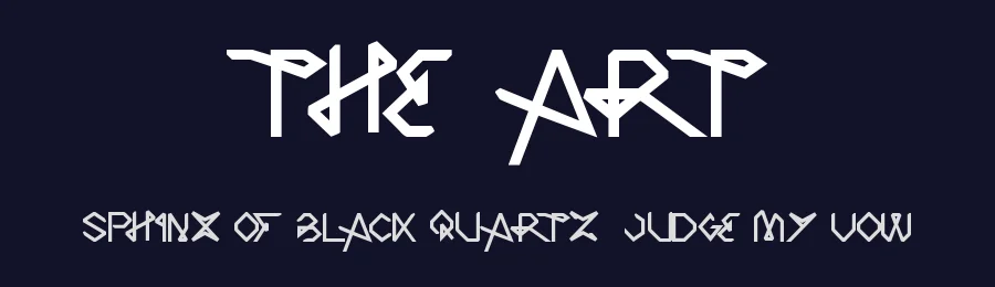 THE ART by http://www.dafont.com/wino-s-kadir.d2209 — Display Font — thumbnail 2