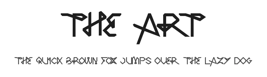 THE ART by http://www.dafont.com/wino-s-kadir.d2209 — Display Font