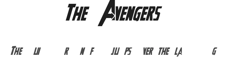 The Avengers by SpideRaY — Display Font