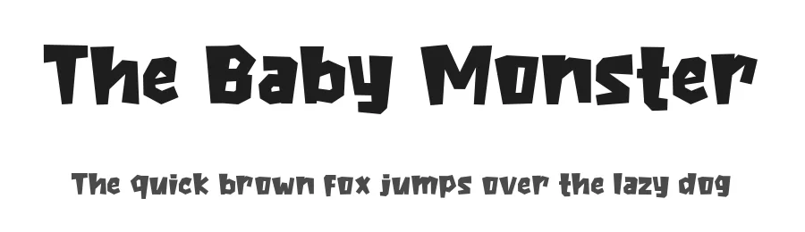 The Baby Monster by Khurasan — Display Font