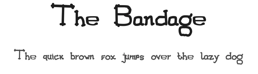 The Bandage by REZA RINALDI — Display Font