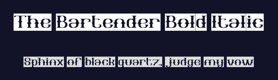 The Bartender Bold Italic by http://www.dafont.com/wino-s-kadir.d2209 — Display Font — thumbnail 2