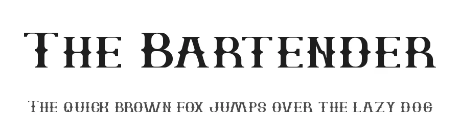 The Bartender by http://www.dafont.com/wino-s-kadir.d2209 — Display Font