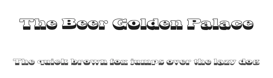 The Beer Golden Palace by Woodcutter Manero — Display Font