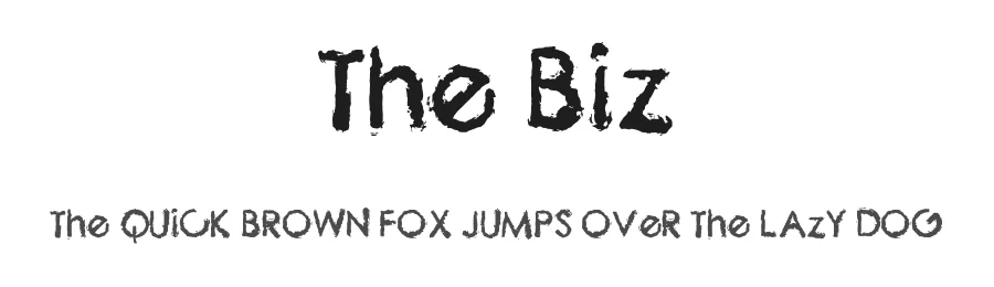 The Biz by Kevin Christopher — Display Font