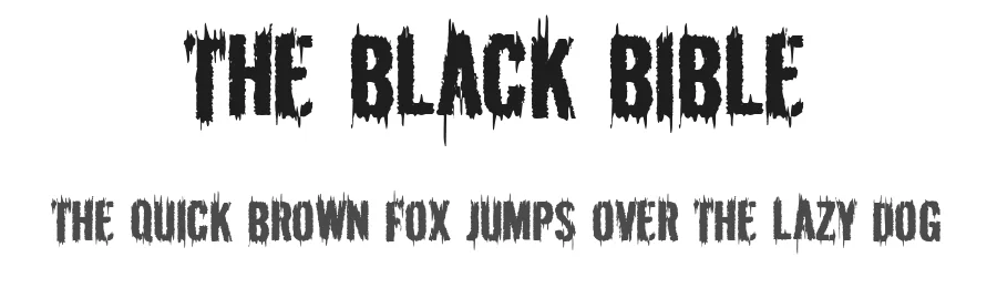 The Black Bible by Woodcutter Manero — Display Font