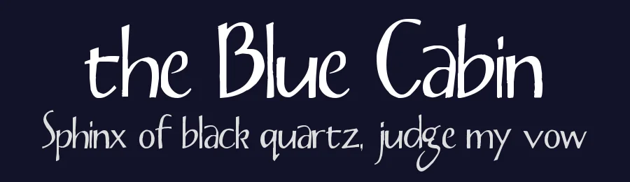 the Blue Cabin — Display Font — thumbnail 2
